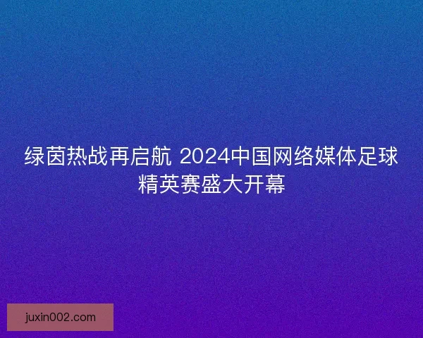 绿茵热战再启航 2024中国网络媒体足球精英赛盛大开幕